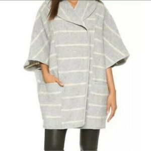 Free People striped wool blend oversized cape poncho